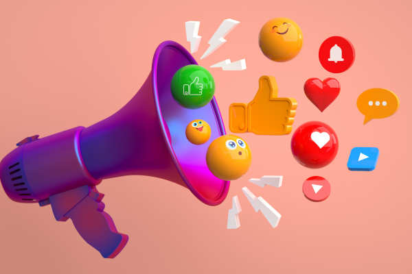 Iconos de redes sociales, con gráficos atractivos.