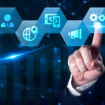 Pantalla con flujos de trabajo automatizados en una herramienta de marketing automation.