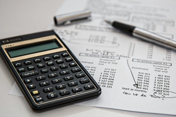 calculadora y papel